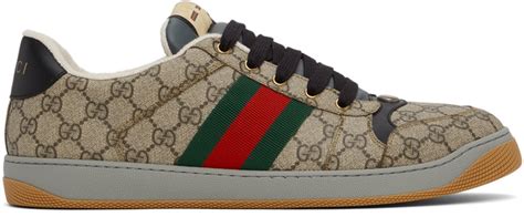 gucci common high gg fabric nero beige ebo|Gucci Screener Low Top Sneaker (Men) .